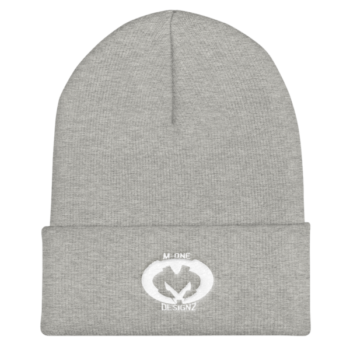 MOneDesignz White Cuffed Beanie - Image 4