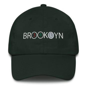 Brooklyn 3,4 and L White Train Cotton Dad Hat - Image 4