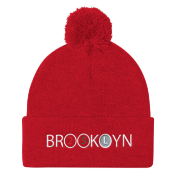 Brooklyn 3,4 and L White Train Pom Pom Knit Cap - Image 9