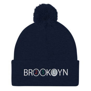 Brooklyn 3,4 and L White Train Pom Pom Knit Cap - Image 6