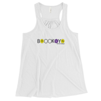 Brooklyn R,L and N Train Women's Flowy Racerback Tank - Image 2