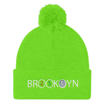 Brooklyn 3,4 and L White Train Pom Pom Knit Cap - Image 7