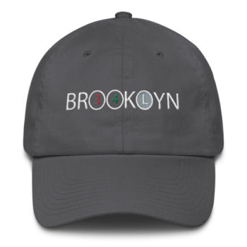 Brooklyn 3,4 and L White Train Cotton Dad Hat - Image 6