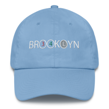 Brooklyn 3,4 and L White Train Cotton Dad Hat