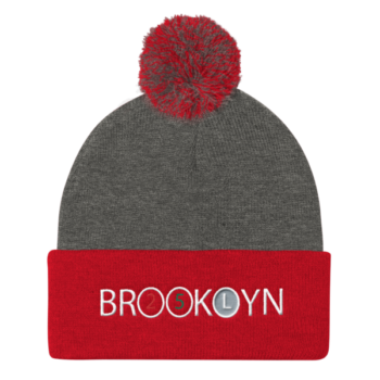 Brooklyn 3,4 and L White Train Pom Pom Knit Cap - Image 5