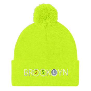 Brooklyn 3,4 and L White Train Pom Pom Knit Cap - Image 8